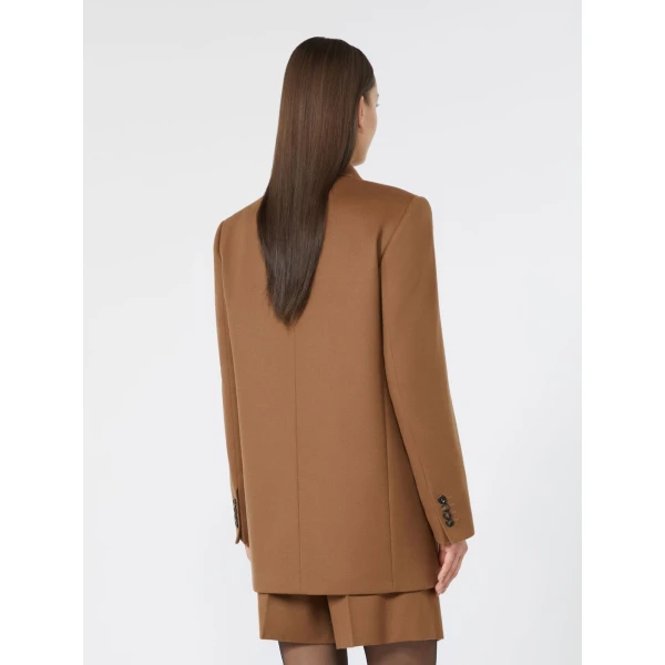 Max Mara Hobby Wool Broadcloth Blazer in Tobacco | Blazers | Coveti