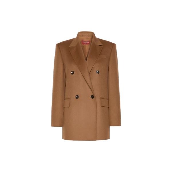 Max Mara Hobby Wool Broadcloth Blazer in Tobacco | Blazers | Coveti