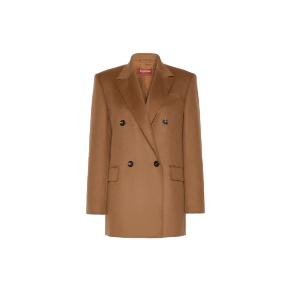 Max Mara Hobby Wool Broadcloth Blazer in Tobacco | Blazers | Coveti