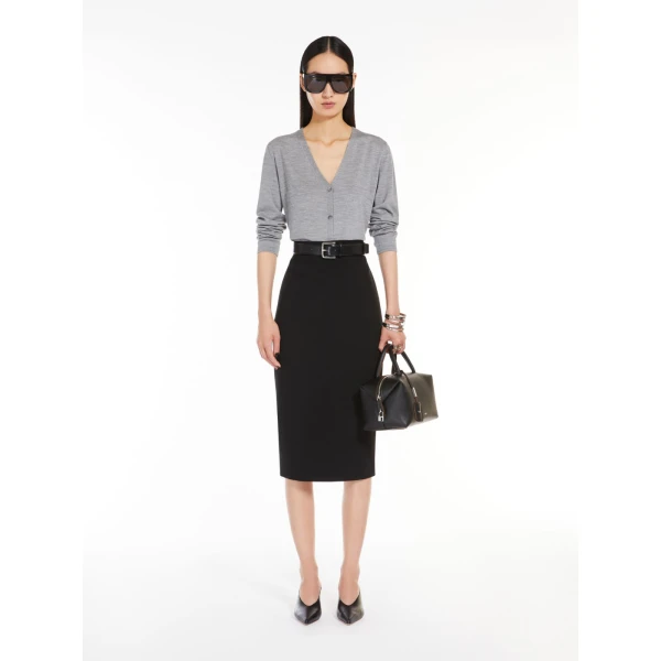 Max Mara Holdallm Medium Natural Leather Bowler Bag in Black | Totes & Top-Handle Bags | Coveti