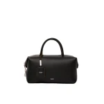 Max Mara Holdallm Medium Natural Leather Bowler Bag in Black | Totes & Top-Handle Bags | Coveti