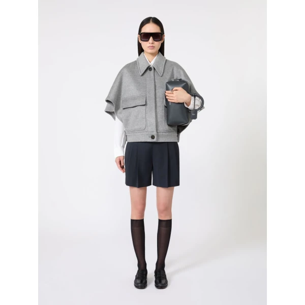 Max Mara Holdallm Medium Natural Leather Bowler Bag in Medium Grey | Totes & Top-Handle Bags | Coveti