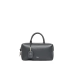 Max Mara Holdallm Medium Natural Leather Bowler Bag in Medium Grey | Totes & Top-Handle Bags | Coveti