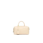 Max Mara Holdalls Small Natural Leather Bowler Bag in Beige | Totes & Top-Handle Bags | Coveti