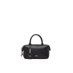 Max Mara Holdalls Small Natural Leather Bowler Bag in Black | Totes & Top-Handle Bags | Coveti