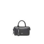 Max Mara Holdalls Small Natural Leather Bowler Bag in Medium Grey | Totes & Top-Handle Bags | Coveti