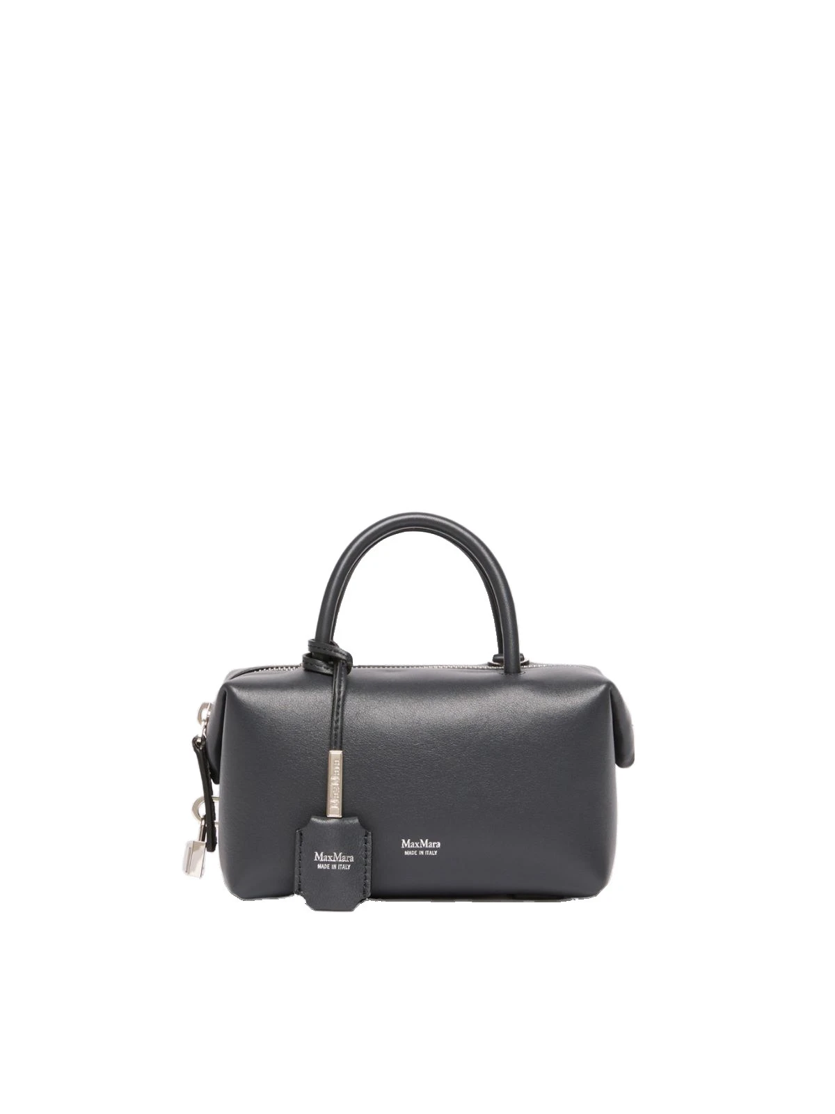 Max Mara Holdalls Small Natural Leather Bowler Bag in Medium Grey Max Mara Holdalls Small Natural Leather Bowler Bag in Medium Grey | Totes & Top-Handle Bags | Coveti