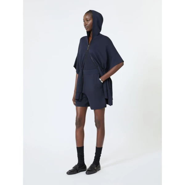 Max Mara Idoneo Crepe Yarn Shorts in Ultramarine | Shorts | Coveti