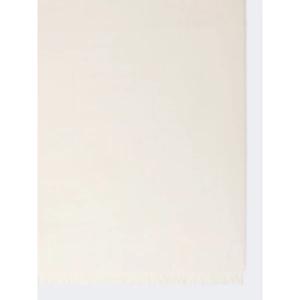 Max Mara Jacquard Wool and Modal Stole in White | Scarves | Coveti