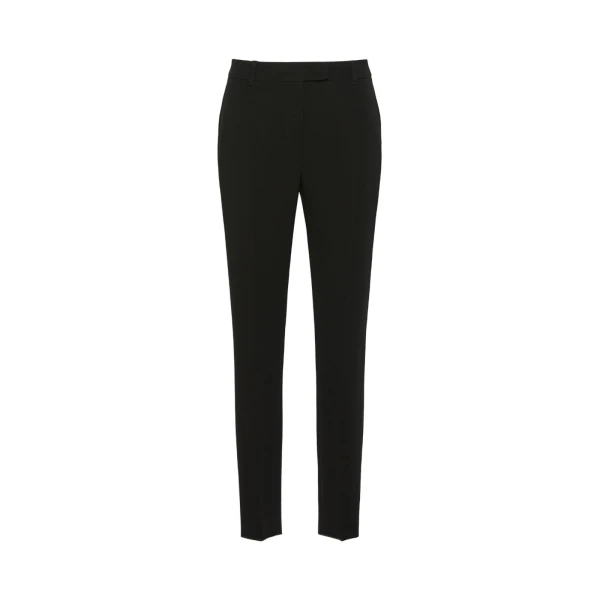 Max Mara Jerta Straight Cady Trousers in Black | Tailored pants | Coveti