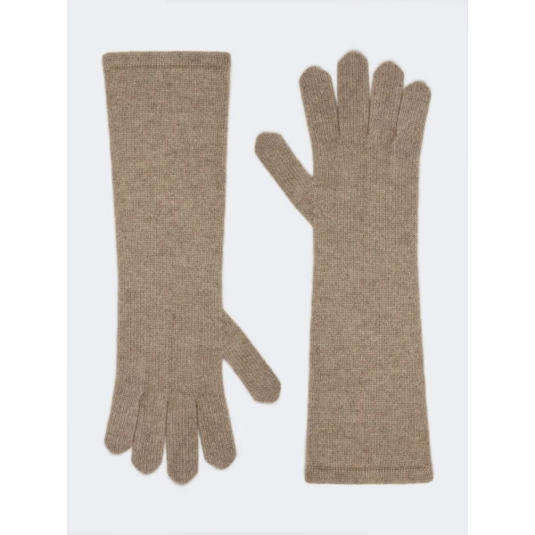 Max Mara Jock Long Cashmere Gloves in Beige | Gloves | Coveti
