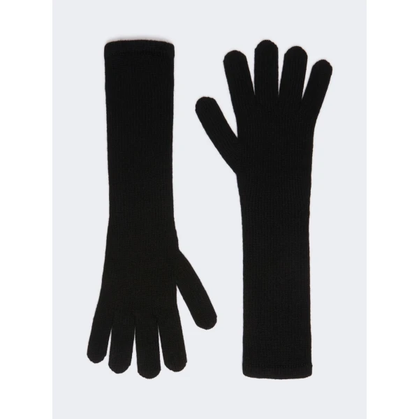 Max Mara Jock Long Cashmere Gloves in Black | Gloves | Coveti