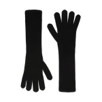 Max Mara Jock Long Cashmere Gloves in Black | Gloves | Coveti