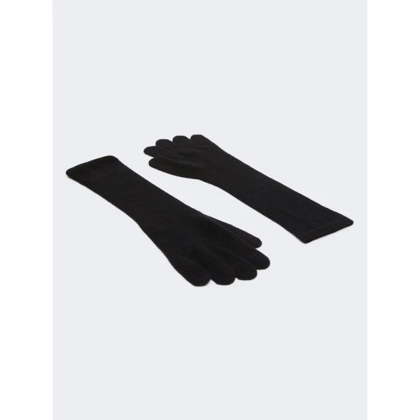 Max Mara Jock Long Cashmere Gloves in Black | Gloves | Coveti