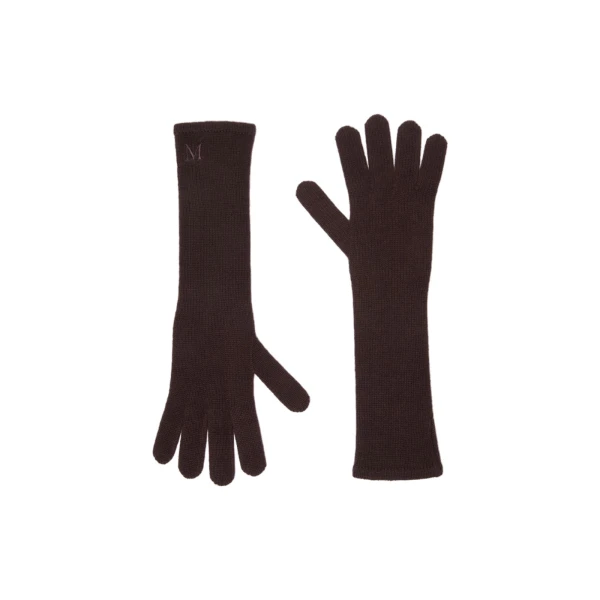 Max Mara Jock Long Cashmere Gloves in Brown | Gloves | Coveti