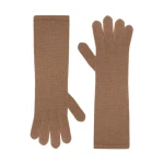 Max Mara Jock Long Cashmere Gloves in Hazelnut Brown | Gloves | Coveti