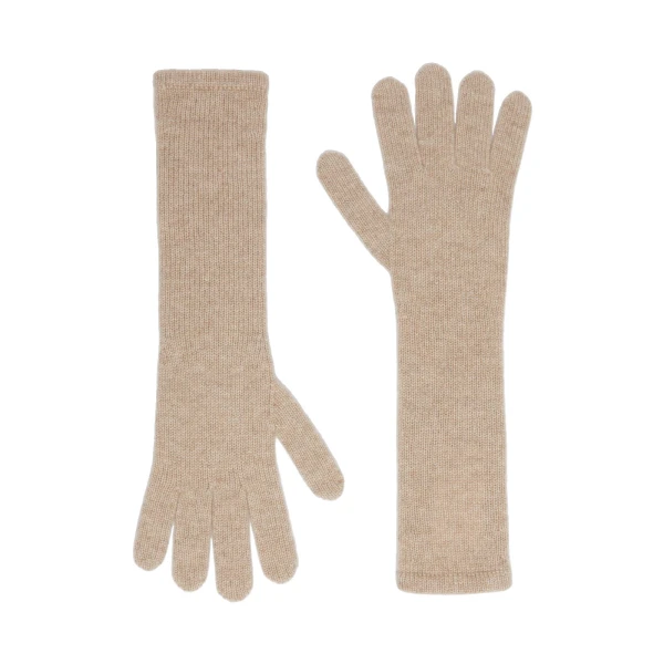Jock Long Cashmere Gloves in Make Up Lumiere
