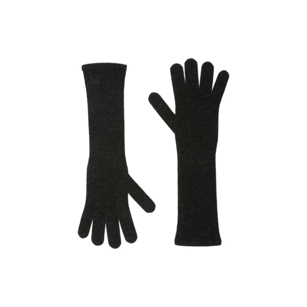 Jock Long Cashmere Gloves in Medium Grey
