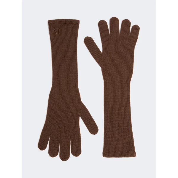 Max Mara Jock Long Cashmere Gloves in Rust | Gloves | Coveti