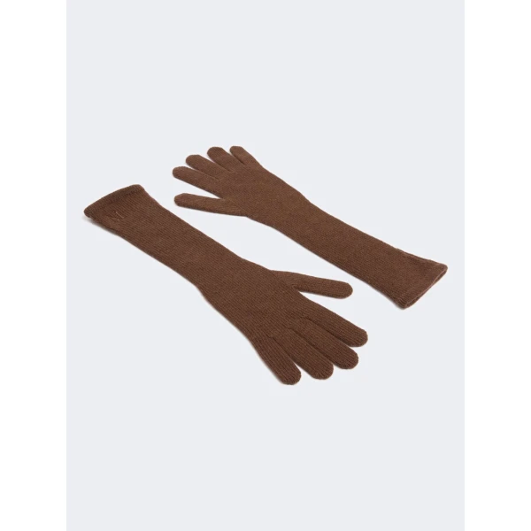 Max Mara Jock Long Cashmere Gloves in Rust | Gloves | Coveti