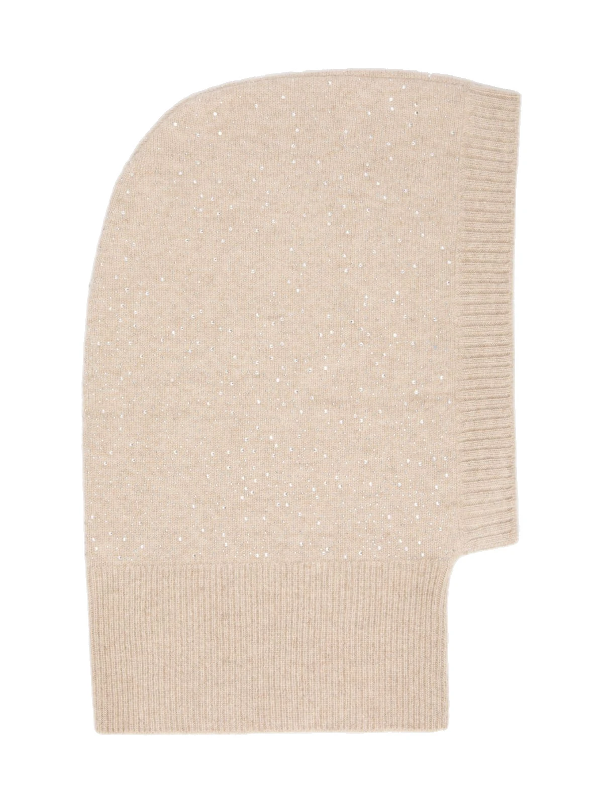 Max Mara Junior Cashmere Rhinestone Balaclava in Beige Max Mara Junior Cashmere Rhinestone Balaclava in Beige | Hats | Coveti
