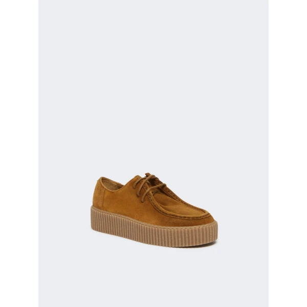 Max Mara Kapok Low Suede Ankle Boots in Tobacco | Boots | Coveti
