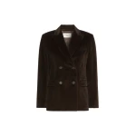 Max Mara Katanga Cotton Corduroy Double-Breasted Blazer in Dark Brown | Blazers | Coveti