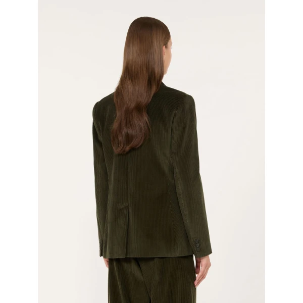 Max Mara Katanga Cotton Corduroy Double-Breasted Blazer in Khaki | Blazers | Coveti