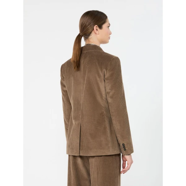 Max Mara Katanga Cotton Corduroy Double-Breasted Blazer in Light Brown | Blazers | Coveti