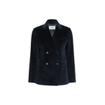 Max Mara Katanga Cotton Corduroy Double-Breasted Blazer in Navy | Blazers | Coveti