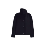 Max Mara Kate Cropped Wool Broadcloth Jacket in Black | Blazers | Coveti