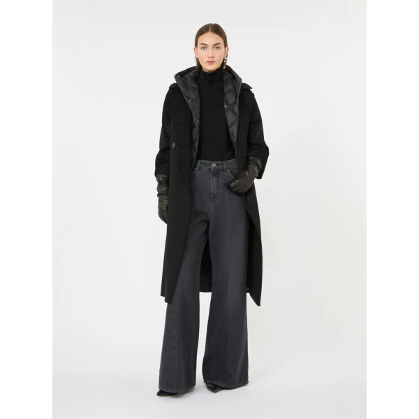Max Mara Kiku Wool and Silk Turtleneck in Black | Turtlenecks | Coveti