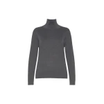 Max Mara Kiku Wool and Silk Turtleneck in Dark Grey | Turtlenecks | Coveti