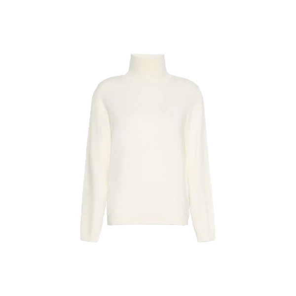 Kiku Wool and Silk Turtleneck in Ivory