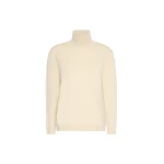 Max Mara Kiku Wool and Silk Turtleneck in Sand | Turtlenecks | Coveti
