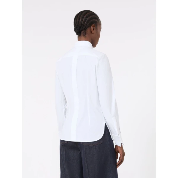 Max Mara Knut Cotton Logo Shirt in Optical White | Shirts | Coveti