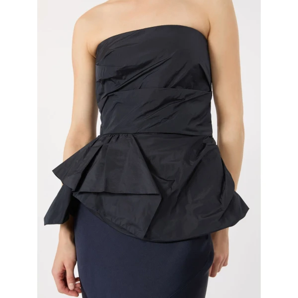 Max Mara Laccio Taffeta Corset Top in Ultramarine | Blouse | Coveti