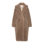 Max Mara Ladyted Cashmere Teddy Bear Icon Coat in Sand | Wool Coat | Coveti