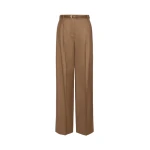 Max Mara Lago Wool Flannel Trousers in Tobacco | Tailored pants | Coveti