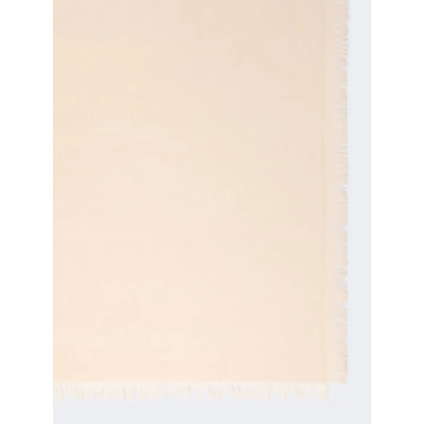Max Mara Lama Houndstooth Jacquard Shawl in Beige | Scarves | Coveti
