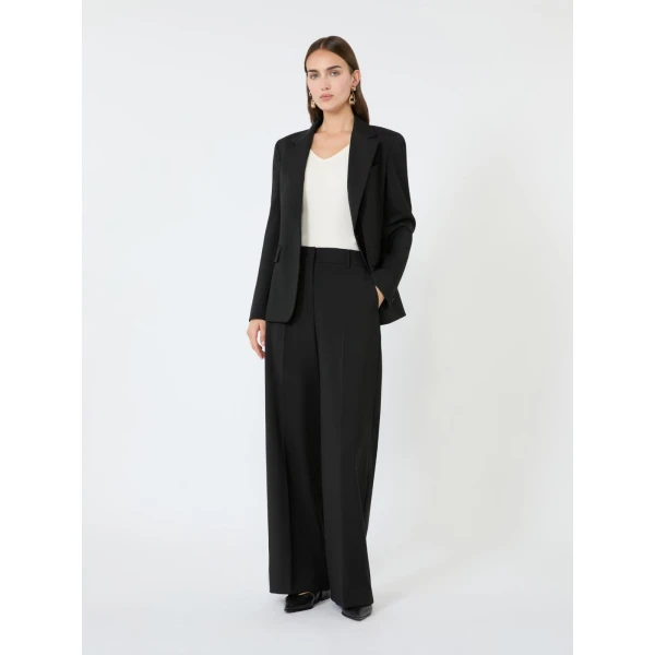 Max Mara Lamine Single-Breasted Stretch Wool Blazer in Black | Blazers | Coveti