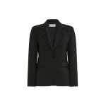 Max Mara Lamine Single-Breasted Stretch Wool Blazer in Black | Blazers | Coveti