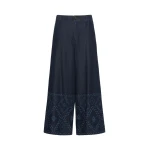 Max Mara Lampada Laser-Cut Denim Jeans in Navy | Denim | Coveti