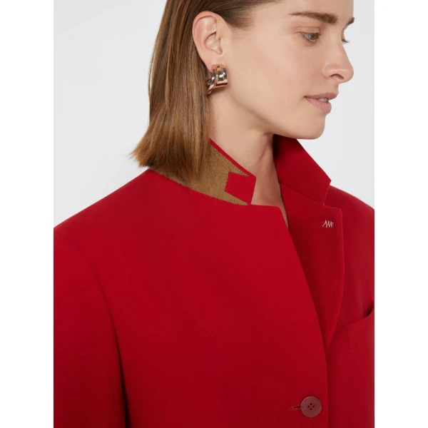 Max Mara Lampada Wool Cady Blazer in Red | Blazers | Coveti