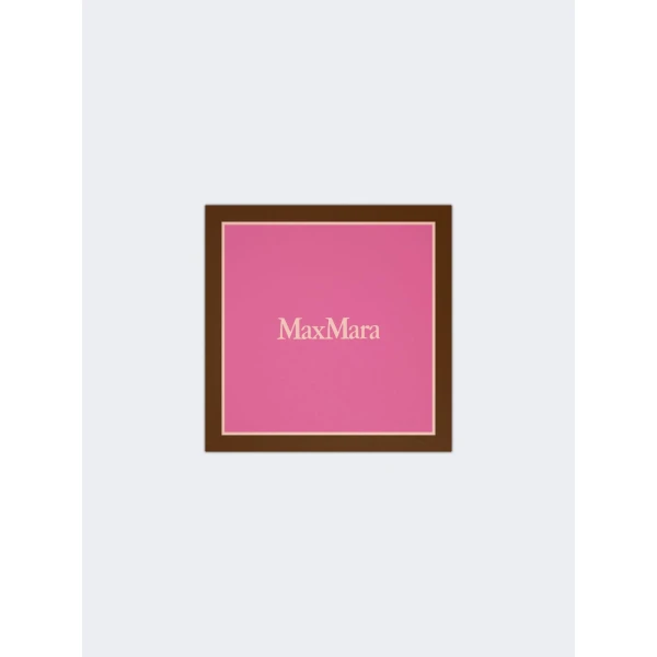 Max Mara Lampara Printed Silk Pocket Square in Antique Rose | Scarves | Coveti