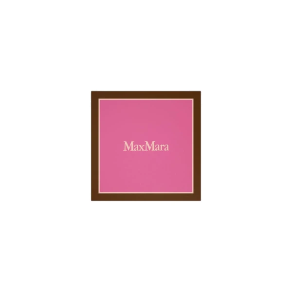 Max Mara Lampara Printed Silk Pocket Square in Antique Rose | Scarves | Coveti