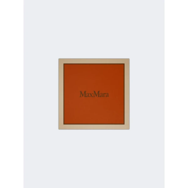 Max Mara Lampara Printed Silk Pocket Square in Orange | Scarves | Coveti