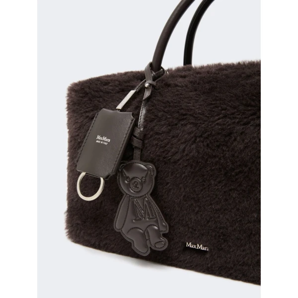 Max Mara Large Alpaca and Wool Teddy Boston Bag in Brown | Totes & Top-Handle Bags | Coveti