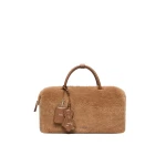 Max Mara Large Camel Teddy Boston Bag in Camel | Totes & Top-Handle Bags | Coveti