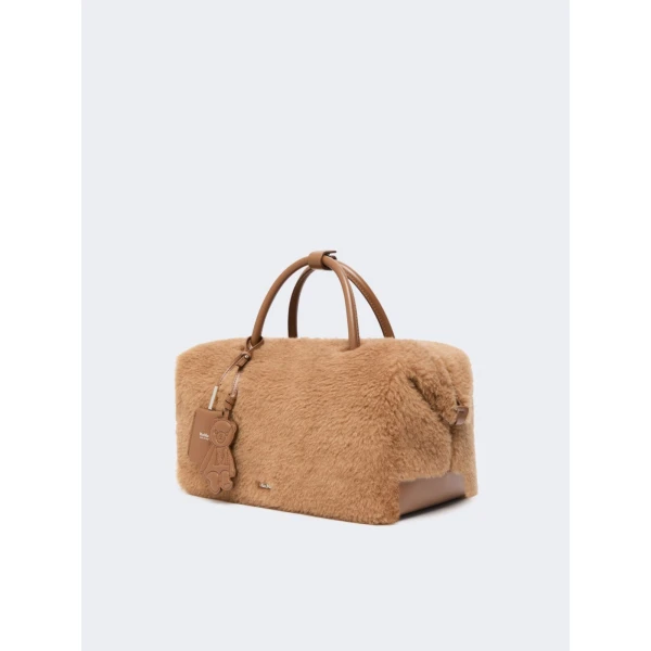 Max Mara Large Camel Teddy Boston Bag in Camel | Totes & Top-Handle Bags | Coveti
